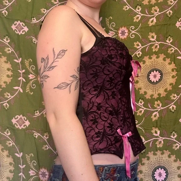 Sexy coquette alt lace corset bustier - Picture 4 of 9